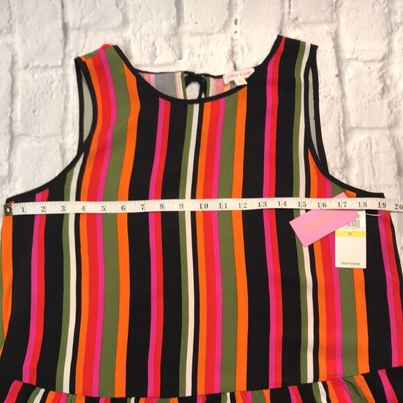 Riley & Rae Clown Striped Peplum Sleeveless Top Sz. M KIdcore - Picture 9 of 12